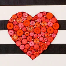 X-DIY DECO COEUR MURAL ROMANTIQUE