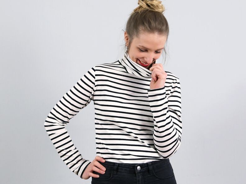 Madame ROMY - T-SHIRT AVEC COL ROULÉ XS-XXL image number 4