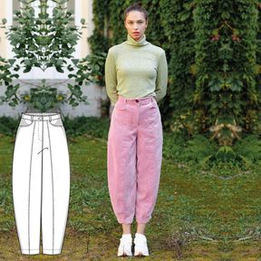 Patron pantalon avec instructions, XS-XXXL, Patron couture