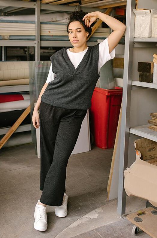 Patron pantalon avec élastique avec instructions, XS-XXXL image number 4