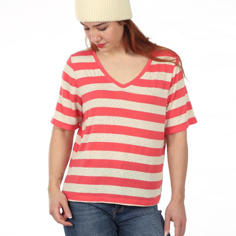 Madame KAY - t-shirt avec col V XS-XXL image number 1