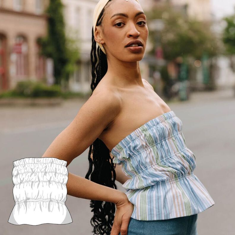 Patron Top bandeau XS-XXXL Patron Top de couture image number 1
