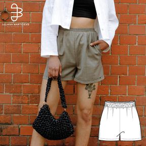 Pantalon court avec élastique Patron XS-XXXL