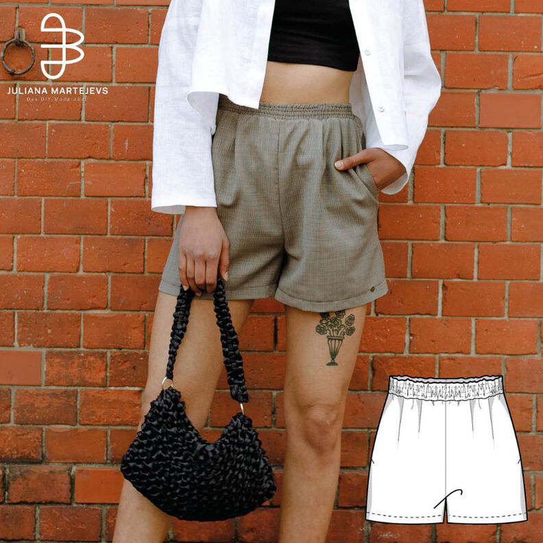 Pantalon court avec élastique Patron XS-XXXL image number 1