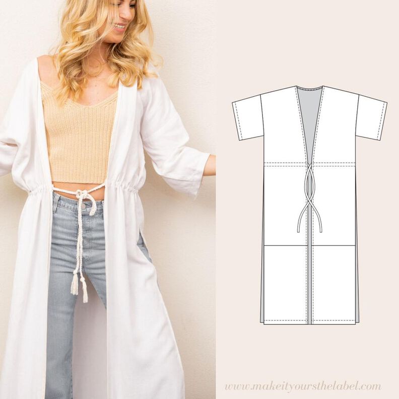 Boho Cardigan /Veste / Robe de chambre T34-44 image number 1