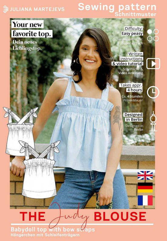 Patron Top à volants XS-XXXL Patron Top de couture image number 7