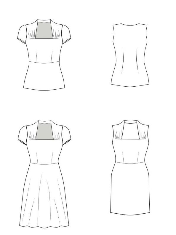 Robe ou Top PETITE GINETTE 34-50 PDF A4, A0  image number 10