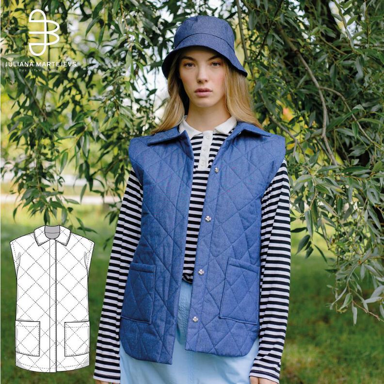 Patron Gilet matelassé , XS-XXXL, Patron de couture image number 1