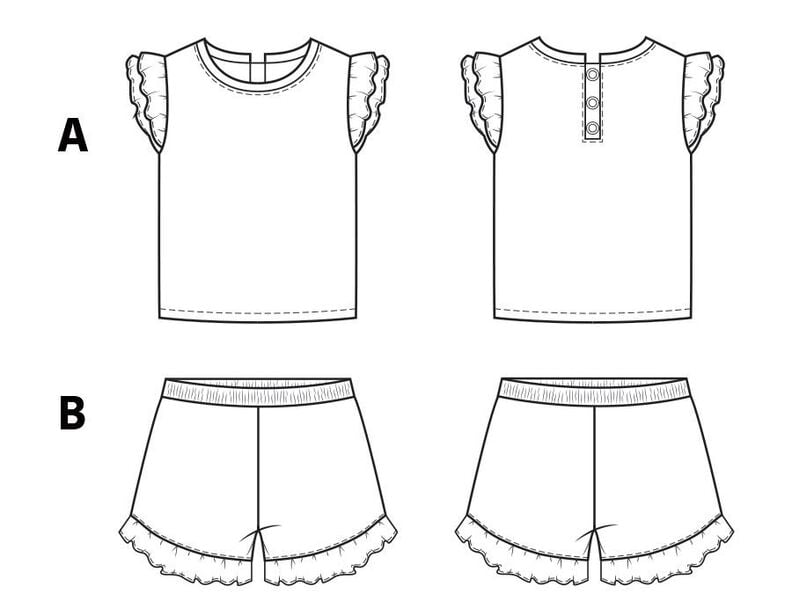 Top/shorts Faya Patron de Couture image number 3