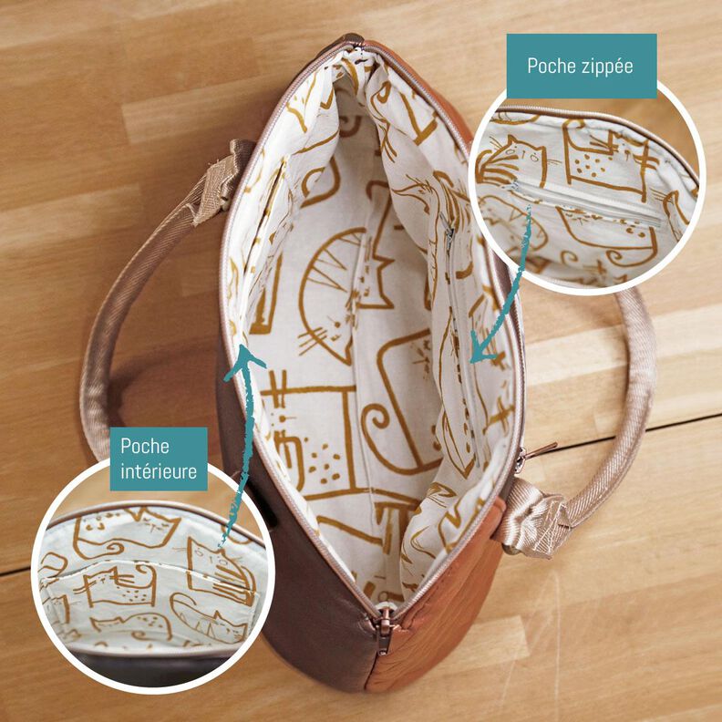 Sac à main Zahro Patron et instructions  de couture image number 10