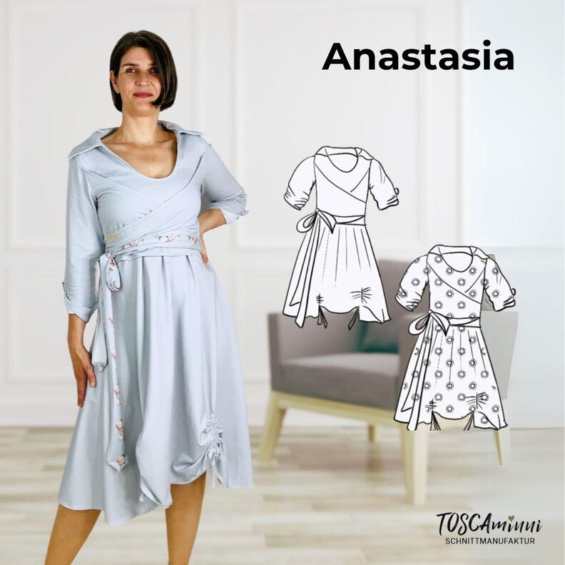 Patrons Robe Anastasia | robe portefeuille | robe A-ligne  image number 1