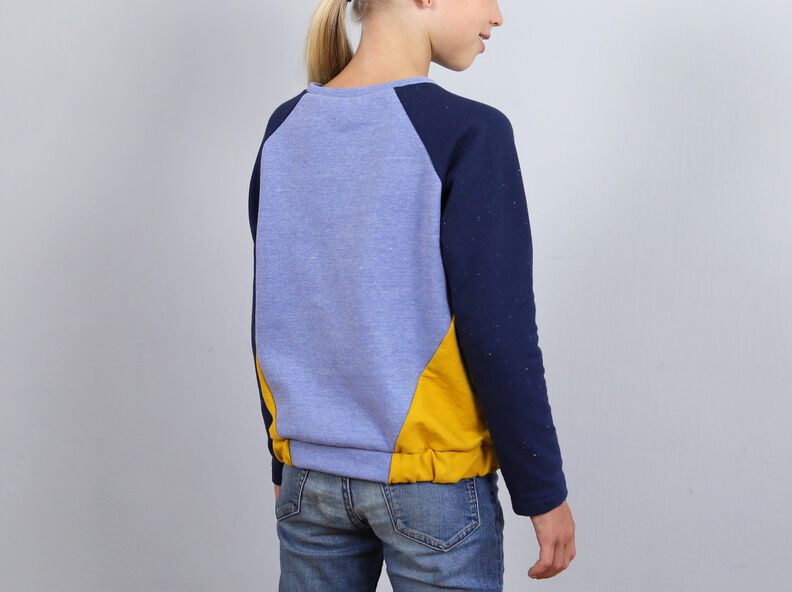 LILLE - pull raglan avec coutures de séparation obliques image number 2