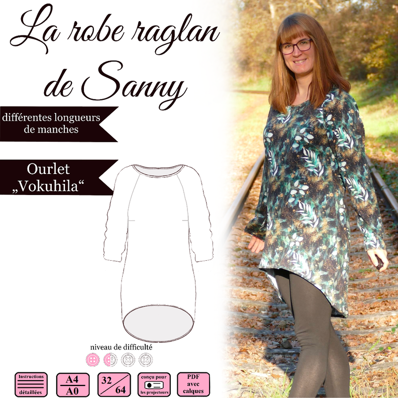 Robe raglan Sannys- 32-64-e-book et instructions de couture image number 1