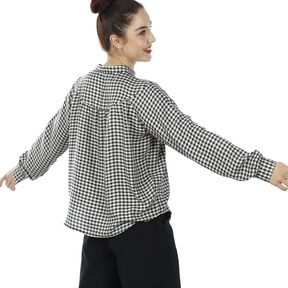Madame UTA - Blouse avec empiècement rond  XS-XXL 