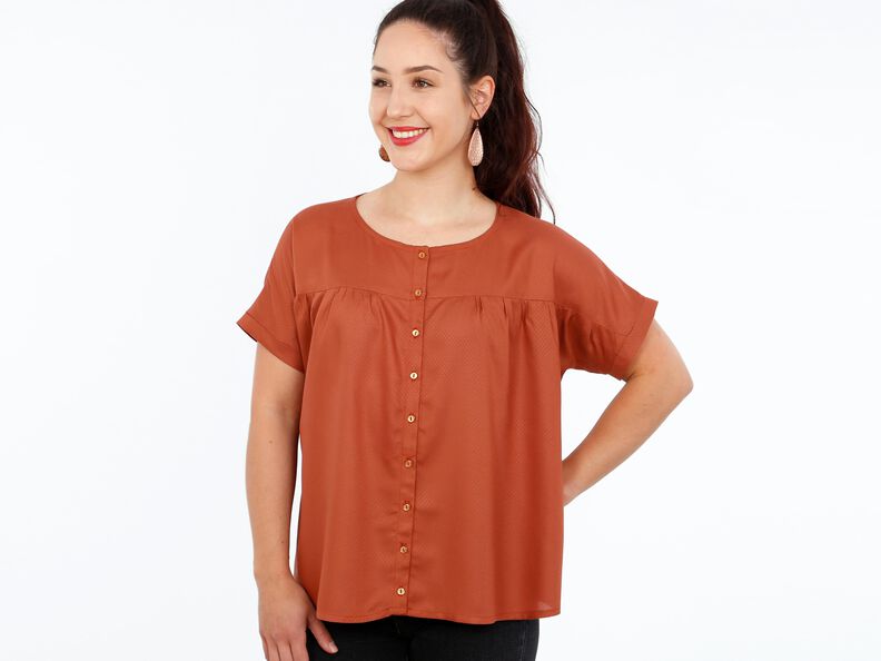 MADAME SUZY - Chemisier ample froncé XS-XXL image number 4