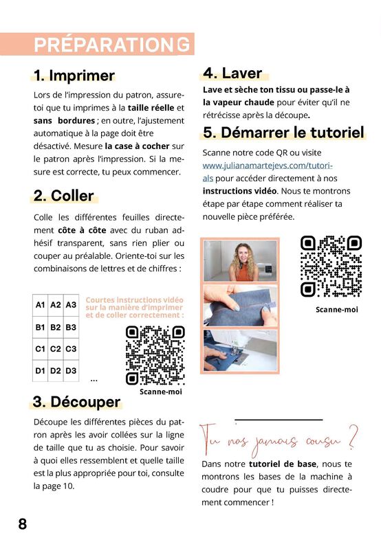 Patron pantalon avec instructions, XS-XXXL, Patron couture image number 9