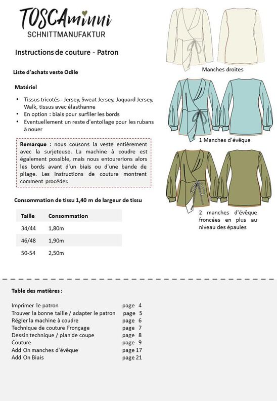 Veste Odile Taille 34-54 Patron image number 6