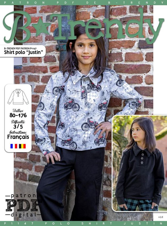 Polo Shirt "Justin" Patron de Couture  image number 2