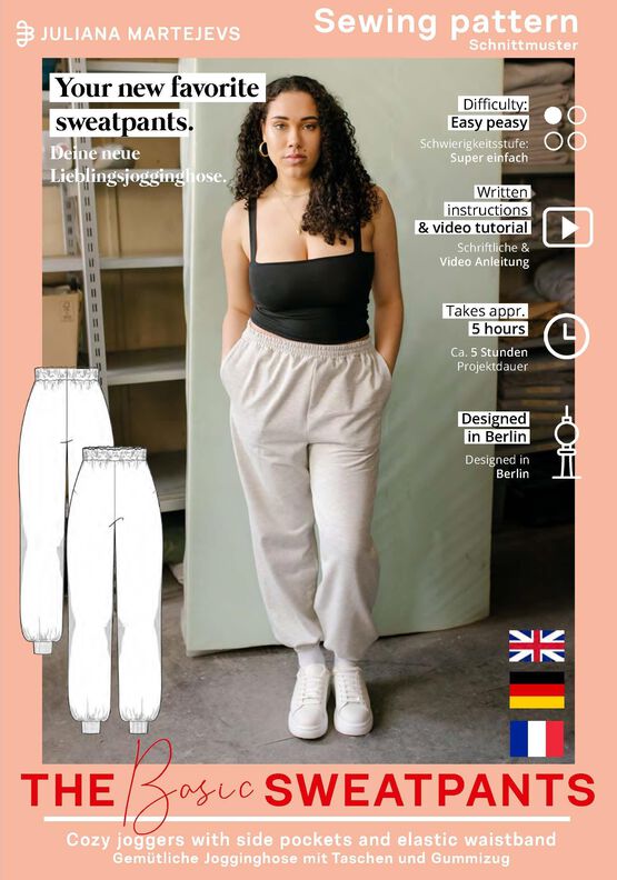 Pantalon jogging Patron XS-XXXL. Pantalon Patron de couture image number 6