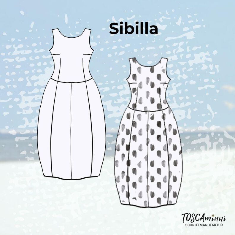 Patrons Robe Sibilla | Robe en lin avec jupe ballon image number 5