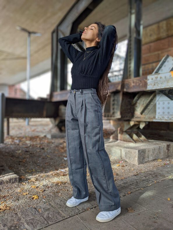 Pantalon Patli - Pantalon à plis oversize avec poches image number 8