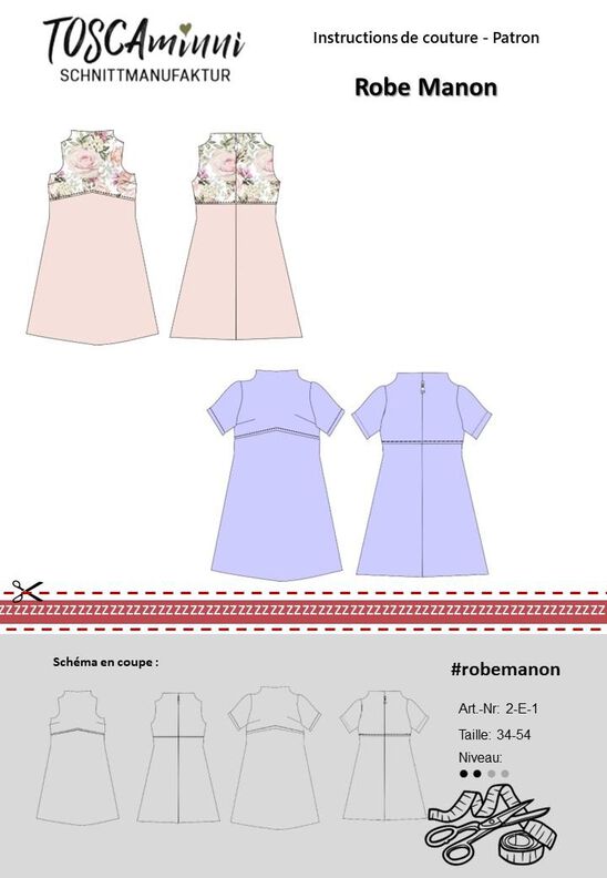 Robe Manon T. 34-54 patron  image number 6