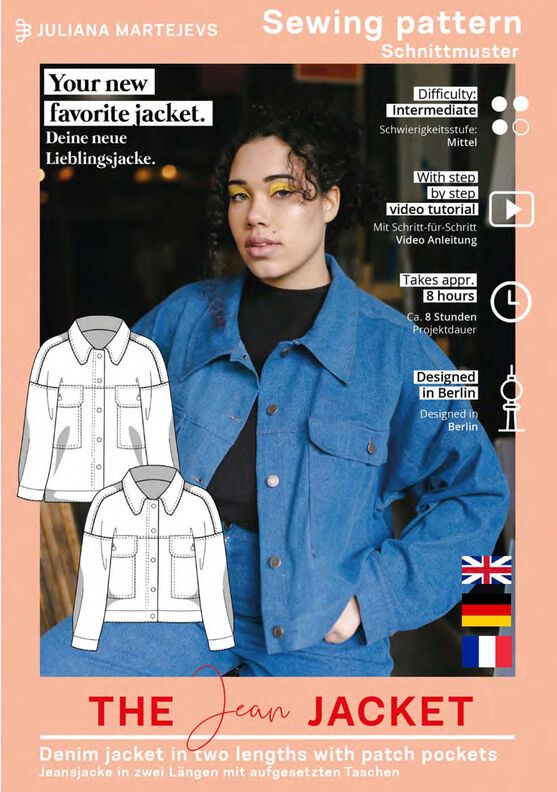Patron Veste en jean, XS-XXXL, Patron de couture image number 8