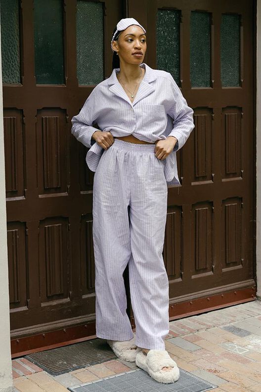 Pantalon palazzo jambes larges Femme Patron de couture image number 3
