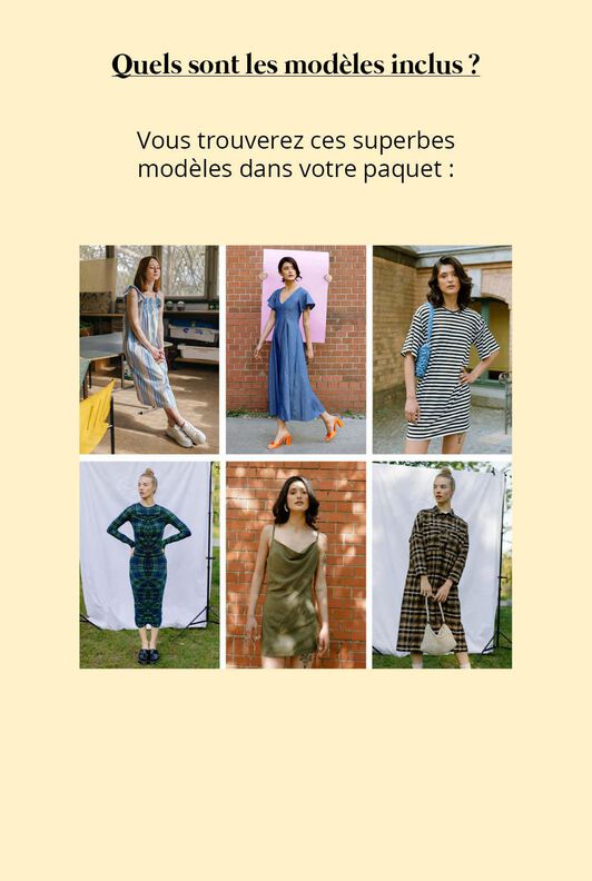 Robe ensemble de patrons , XS-XXXL, Patron de couture image number 8