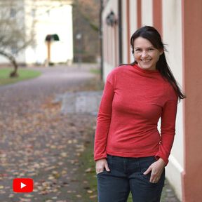 T-shirt/robe avec col montant poitrine 79-154 cm