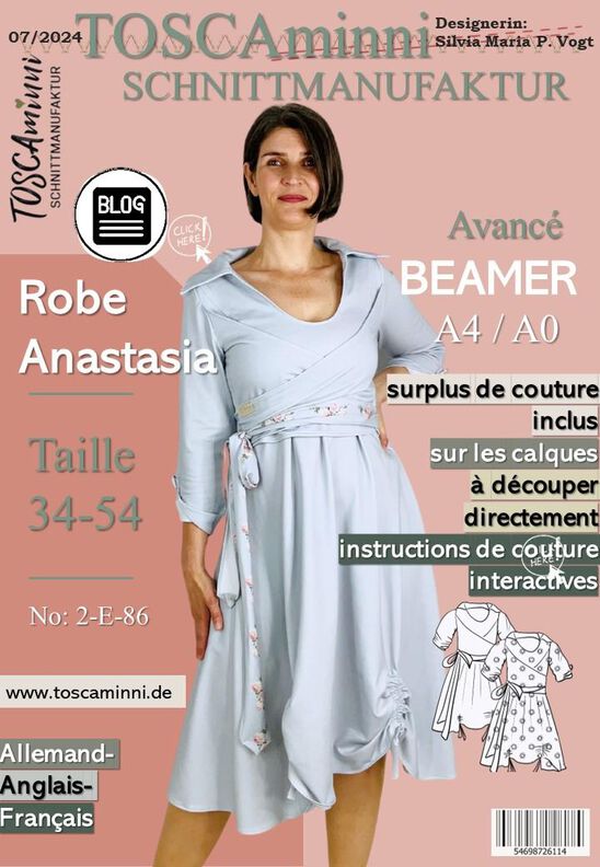 Patrons Robe Anastasia | robe portefeuille | robe A-ligne  image number 9