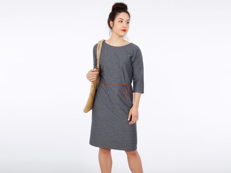 Madame ELLY - Robe seyante avec ceinture XS-XXL  image number 5