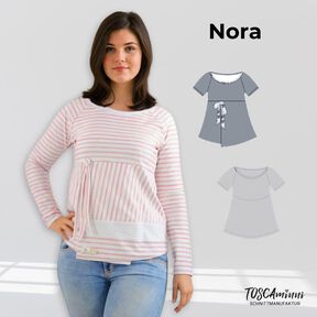Shirt raglan Nora tailles 34-46 Patron