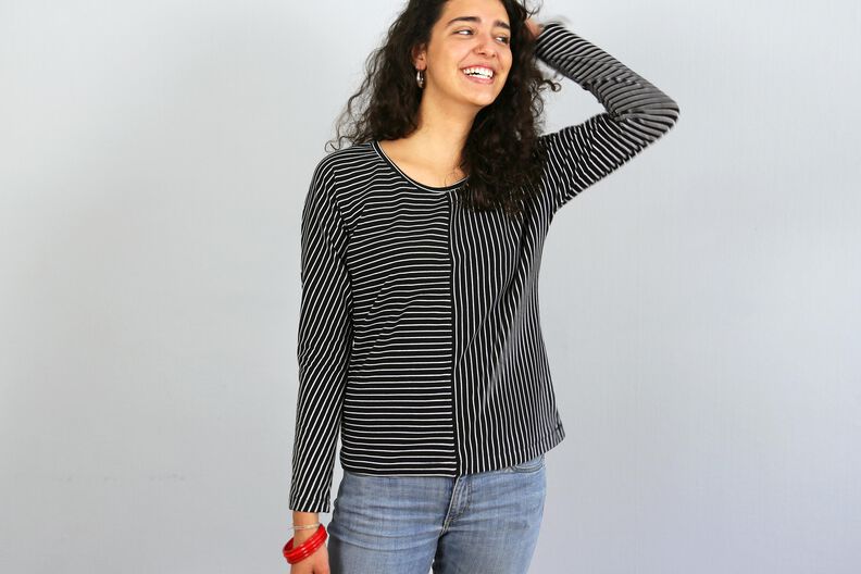 Madame JETTE T-Shirt à manches chauve-souris XS-L - couture image number 2
