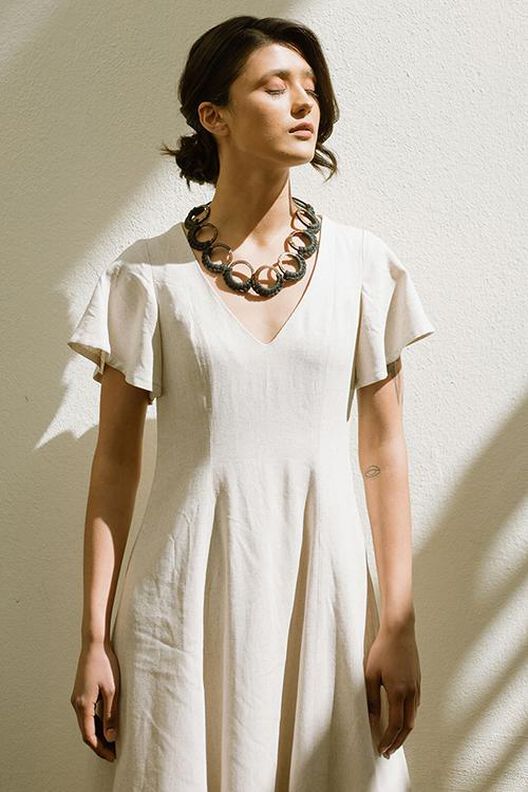Robe midi Patron XS-XXXL. Robe Patron de couture image number 4