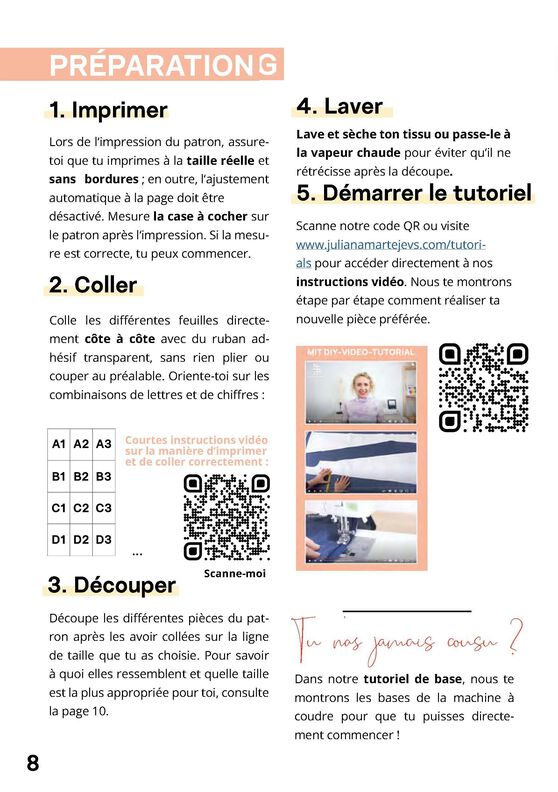 Patron jean avec instructions, XS-XXXL, Patron de couture image number 9