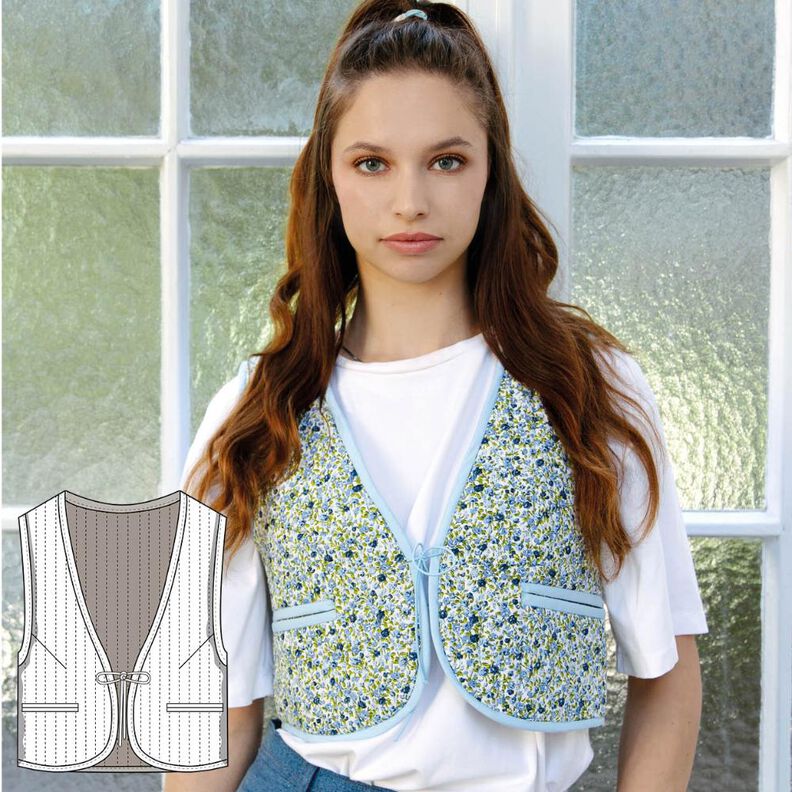 Patron Gilet réversible, XS-XXXL, Patron de couture gilet image number 1