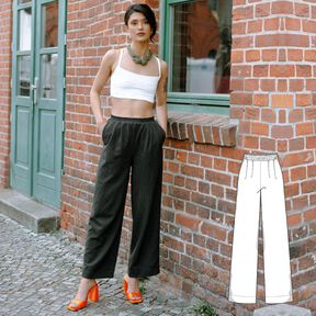Patron pantalon avec élastique avec instructions, XS-XXXL
