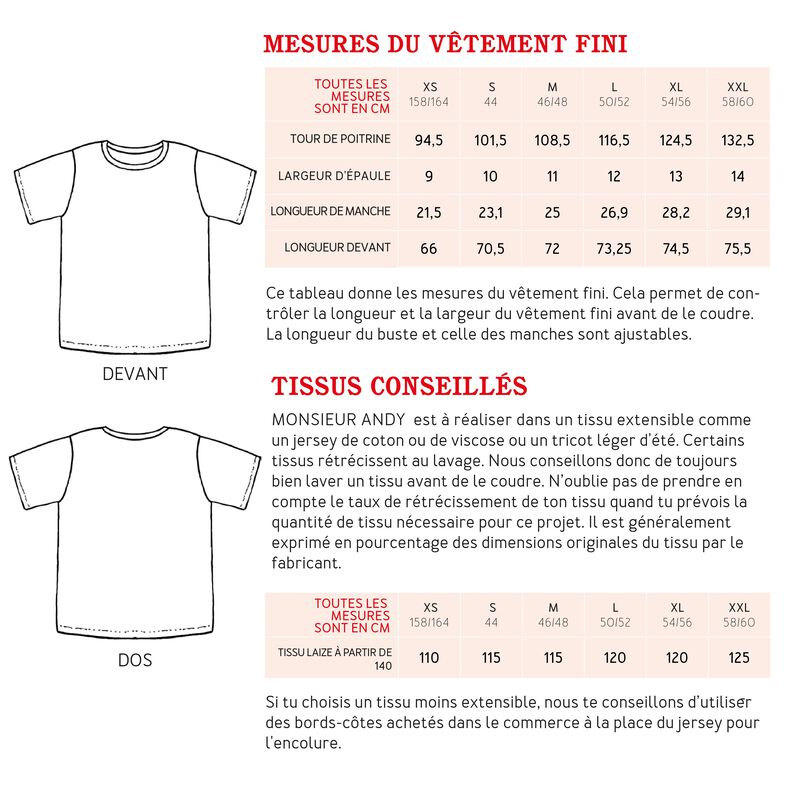 MONSIEUR ANDY - T-shirt droit - col rond XS-XXL image number 8
