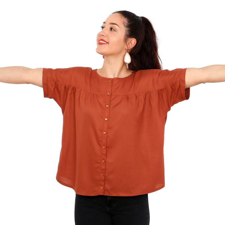 MADAME SUZY - Chemisier ample froncé XS-XXL image number 1