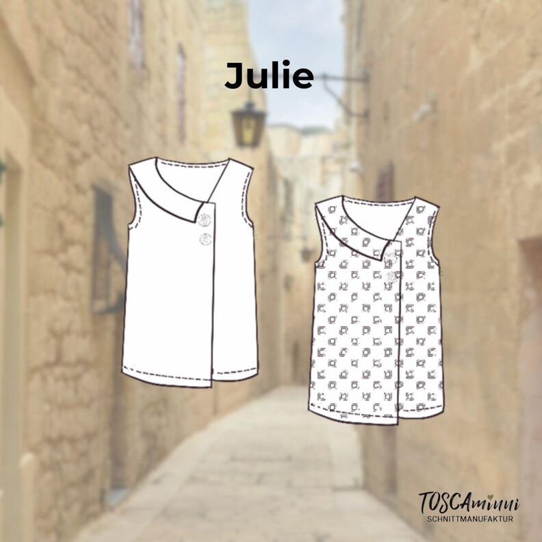 Patron Julie | chemisier sans manches avec col | mousseline image number 8