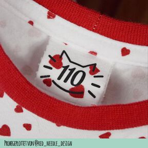  Étiquette de taille chat enfants - Fichier traceur