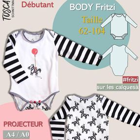 Patron Body bébé tailles 62-104 | Guide de couture débutant