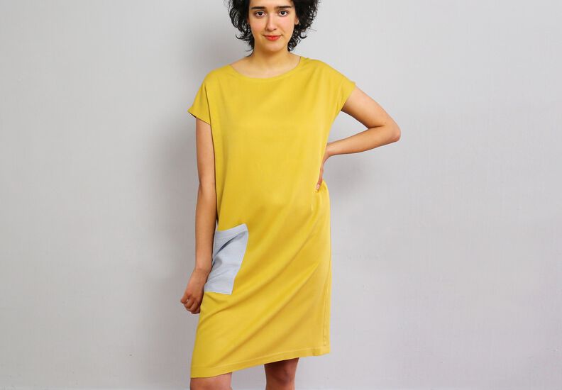 Madame KONNI Robe avec poche XS-XXL - couture image number 3