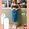Patron jupe jean, XS-XXXL, Patron de couture jupe thumbnail number 7