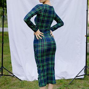 Patron Midi-Robe à manches longues XS-XXXL 