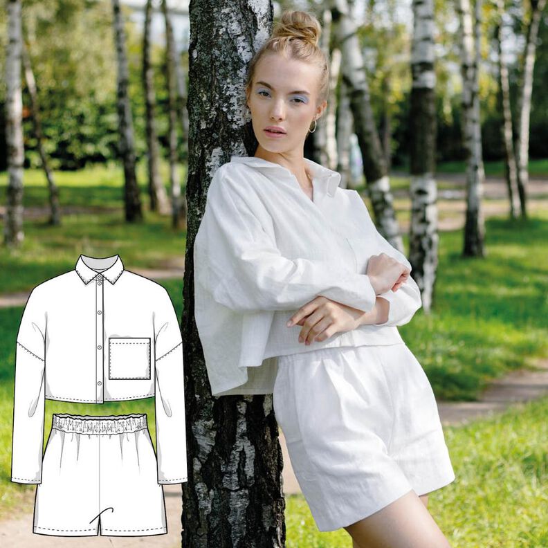 Patrons Ensemble en lin, XS-XXXL, Patrons de couture image number 1