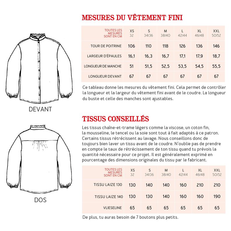 Madame LANA - elégante blouse à col volanté -  XS-XXL image number 10