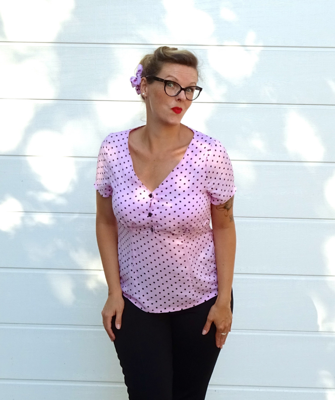 Blouse Claudine 34-52 PDF A4, A0 tutoriel imagé image number 1