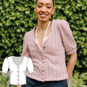 Cardigan femme Patron de couture manches bouffantes